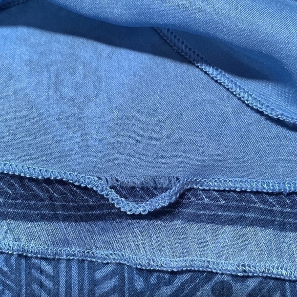 CONVERSE Women’s Blue Paisley Flowing Tie Tank Top Blouse XL - Picture 13 of 14